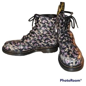 Dr. Martens leather calico floral print Pascals 1460